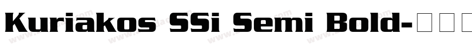 Kuriakos SSi Semi Bold字体转换